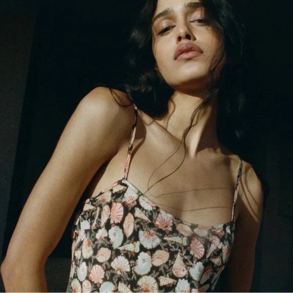 DÔEN Sasha Dress in Nior Tressors De La Mer 100% Silk XS - Picture 2 of 16